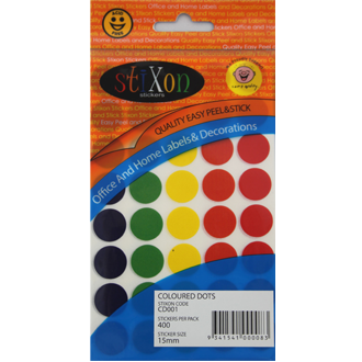 Coloured Dots 15mm x 400 dots